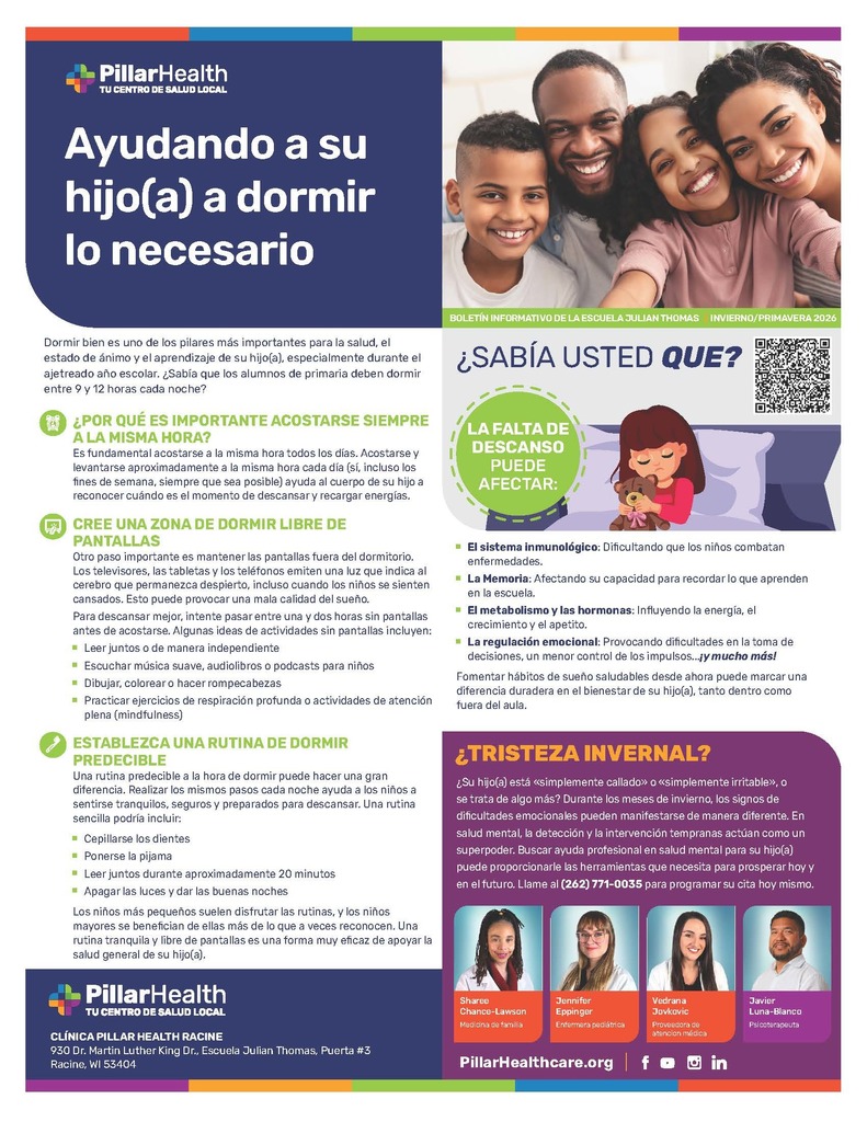 Helping your child get the sleep they need flyer (Spanish)