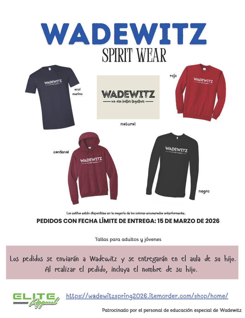 Spirit Wear Order Form- Spanish