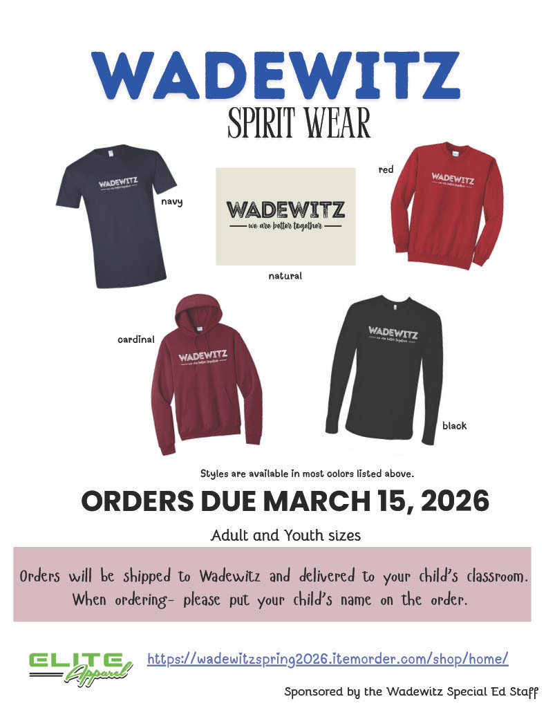 Spirit Wear Order Form- English