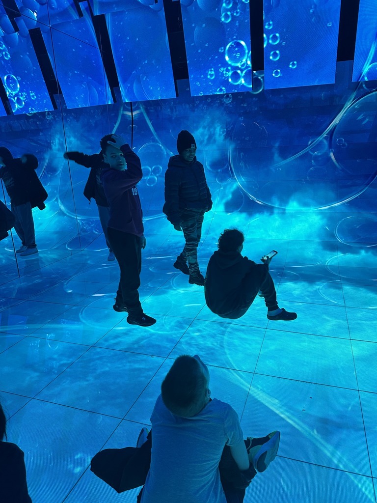 Students on a field trip.