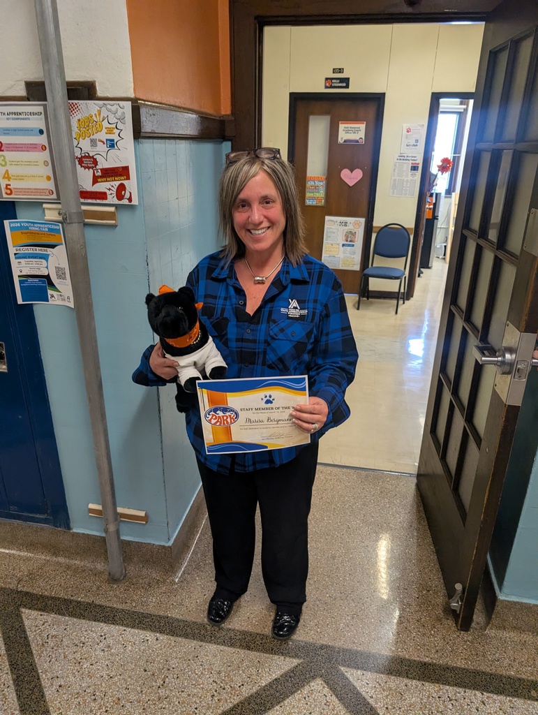 Help us celebrate our Park Staff Member of the Week, Marisa Bergmann!!! Marisa came back to us this year taking over our Workplace Learning Coordinator midway through the year!  Even though this was a new position for her she came out swinging!!!! Marisa worked in short time to take Park to 80 YA's and our highest number ever!!!!  She revisioned how we helped our students prepare and get positions around Racine!  Marisa has continued to hustle and is currently working hard on our hiring event on April 21st! Thank you for helping our students build their resumes and careers! #onthehunt #letseat #PantherPride 