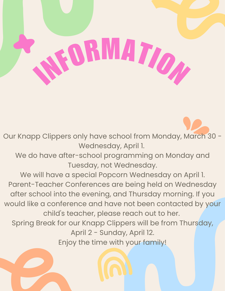 Information Next for  Week 