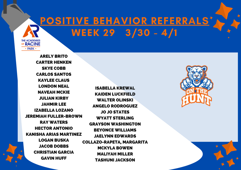 No April Fools joke here....these Panthers killed it this week! Each of them earned a positive behavior referral on this 3 day week!  A perfect way to slide into Spring Break!!! #onthehunt #letseat #PantherPride 