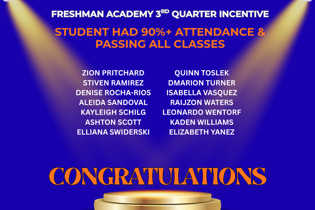 Congrats to these freshman who earned the 3rd quarter incentive of a Float & Movie Party by earning 90%+ attendance rate and passing ALL classes!! Woot woot!!! #collegeandcareerready #onthehunt #letseat #PantherPride 