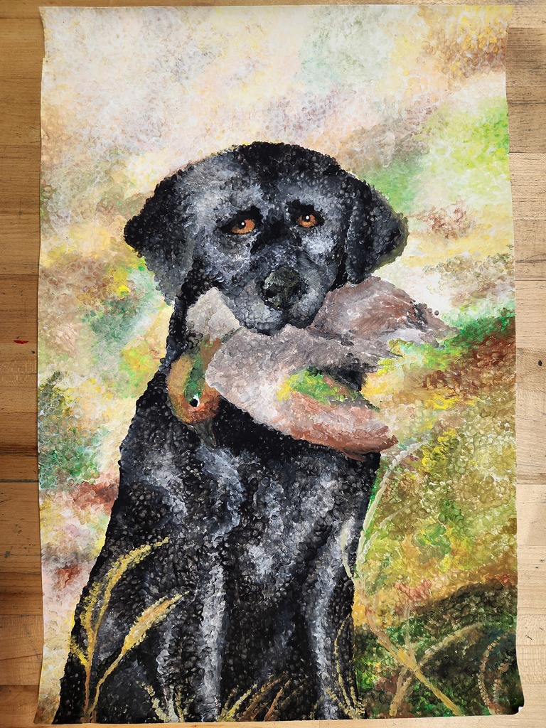 Cheyenne D. 10 Grade dog painting