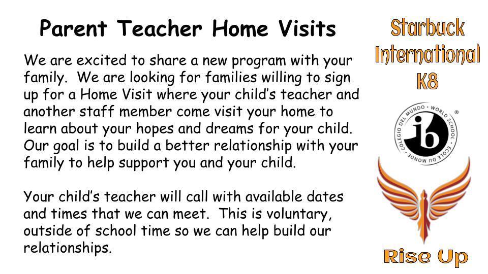 Parent Teacher Home Visit Flyer