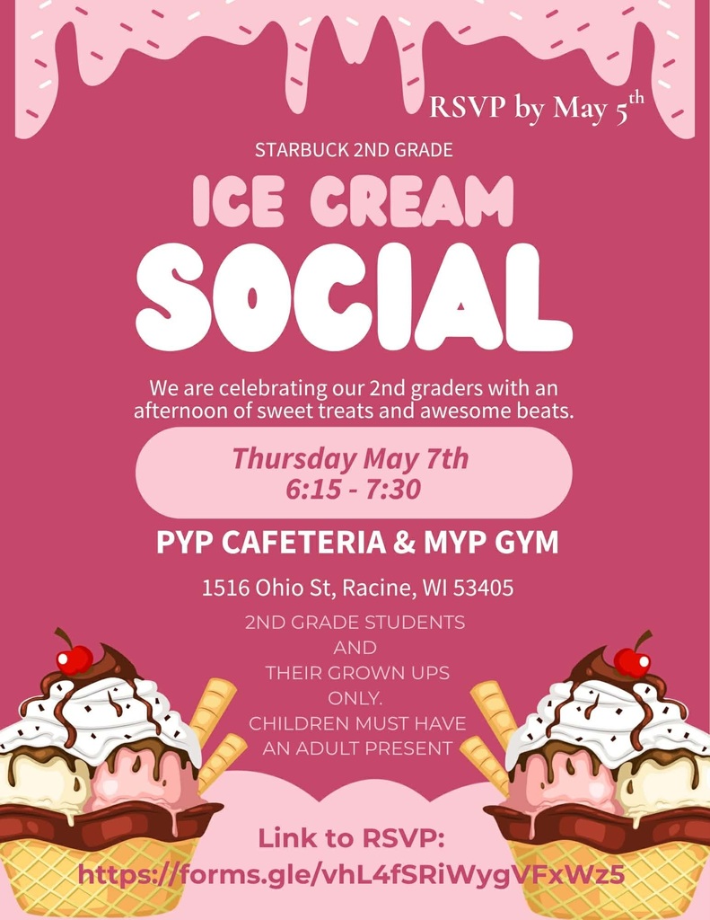 2nd grade ice cream social informational flyer
