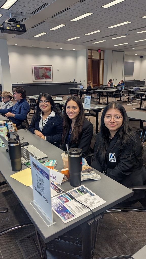 Today, Juliana Aburto, Gloria Cruz, and Jisela Vela all competed in the Junior Achievement Titan Business Challenge State Tournament in Sheboygan WI at the world headquarters of Acuity Insurance.  The students competed against 17 other teams from all over the state. In addition to the competition, the students were able to tour the Acuity headquarters, win prizes, and ride the Acuity Charity Ferris Wheel.   Thanks to Junior Achievement for putting on this great event!