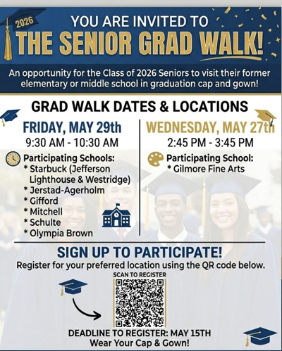Senior Grad Walk flyer
