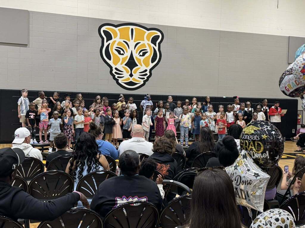 KG promotion students at their ceremony.