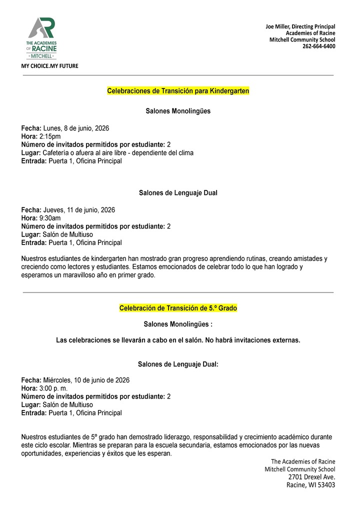 Transition Ceremony Info Spanish Page 3