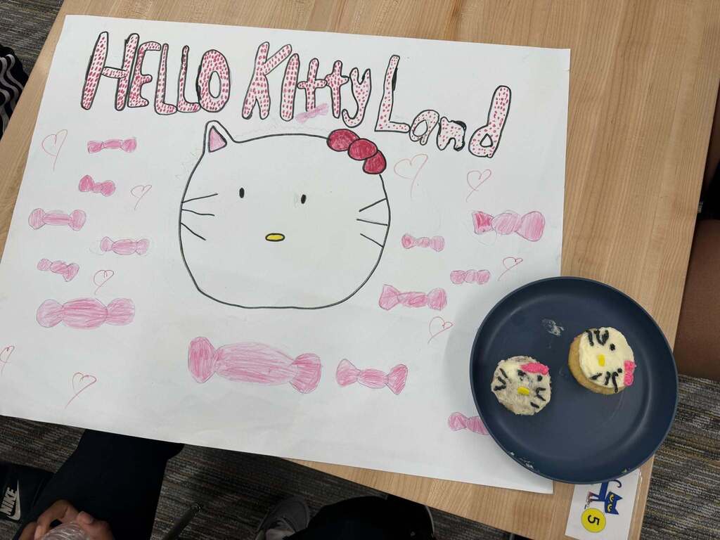 Hello Kitty themed cupcakes