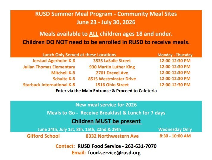 RUSD Summer Meal Program