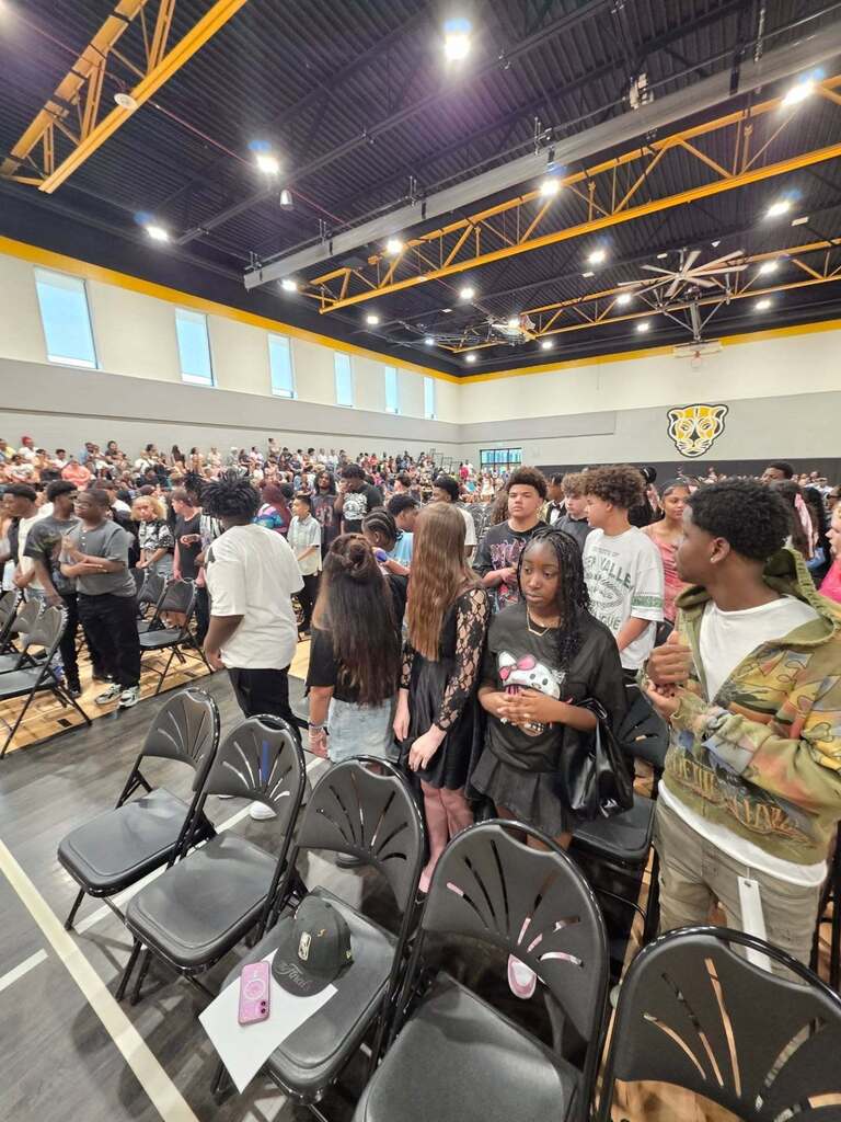 8th grade students at their bridge ceremony