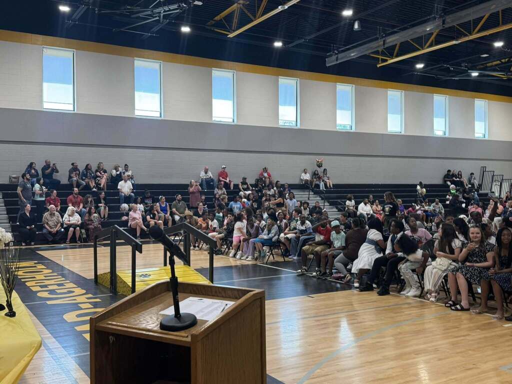 5th grade students at their promotion ceremony.