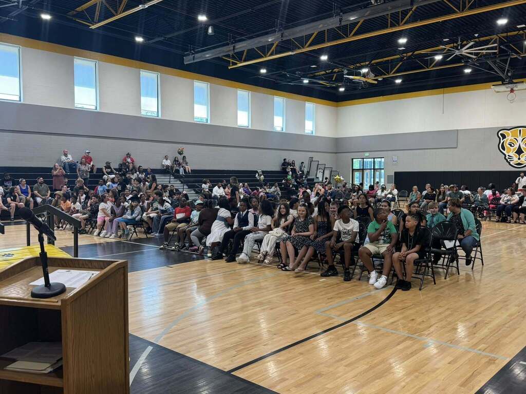 5th grade students at their promotion ceremony.