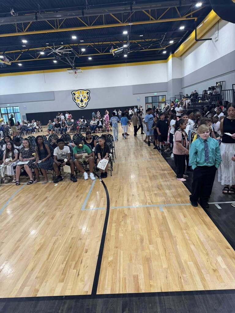 5th grade students at their promotion ceremony.