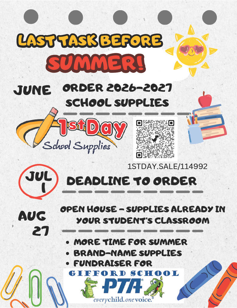 School Supply Order Information
