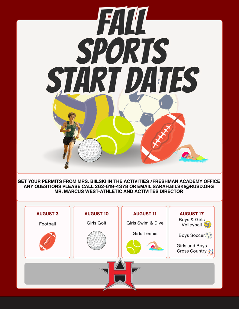 Fall sports start dates