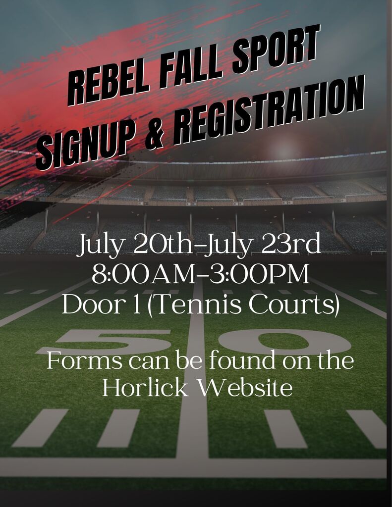 Fall sport registration