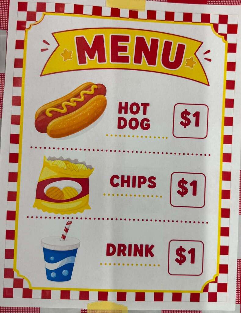 Poster listing prices for the sale