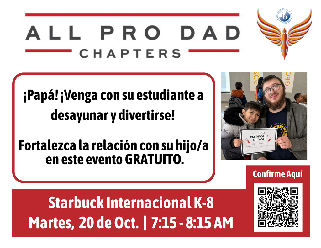 All Pro Dad Breakfast flyer in Spanish