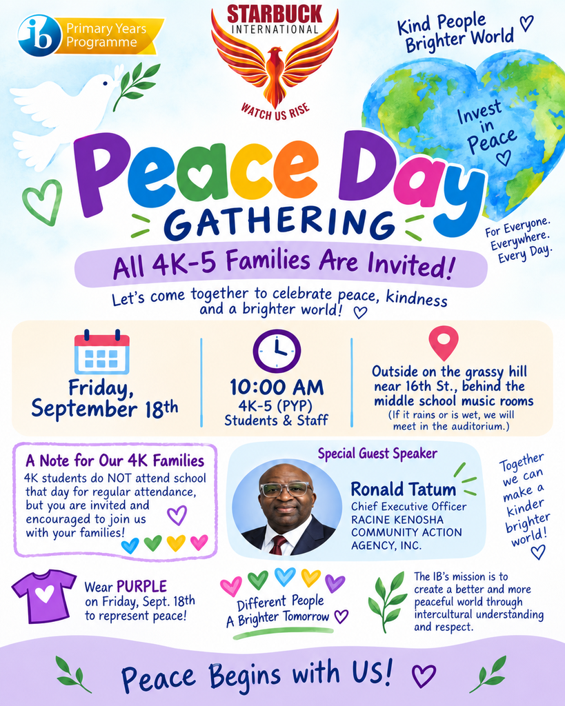 This is a flyer sharing information about our upcoming Peace Day Celebration.