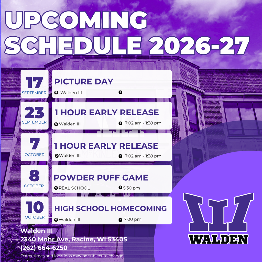 Upcoming Schedule