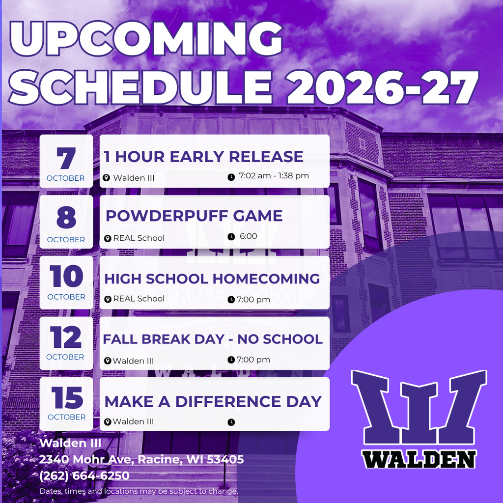Upcoming Schedule