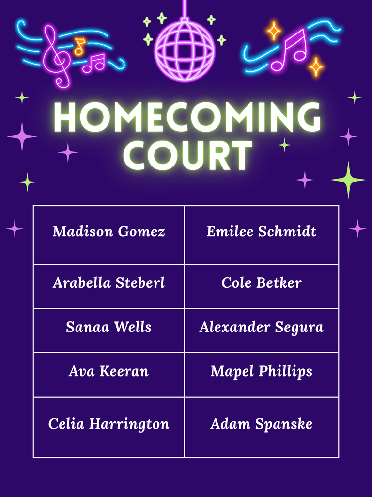 Park Homecoming Court 2026