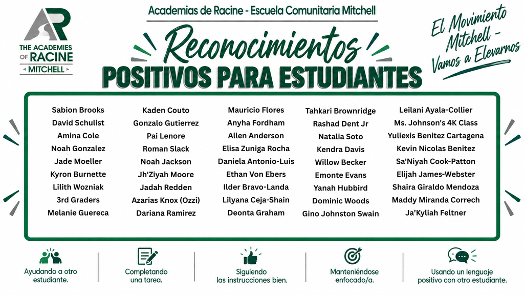 Week 4 Positive Shoutouts - Spanish