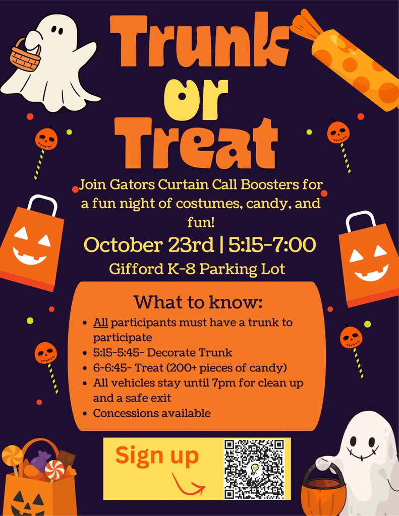 halloween themed trunk or treat poster