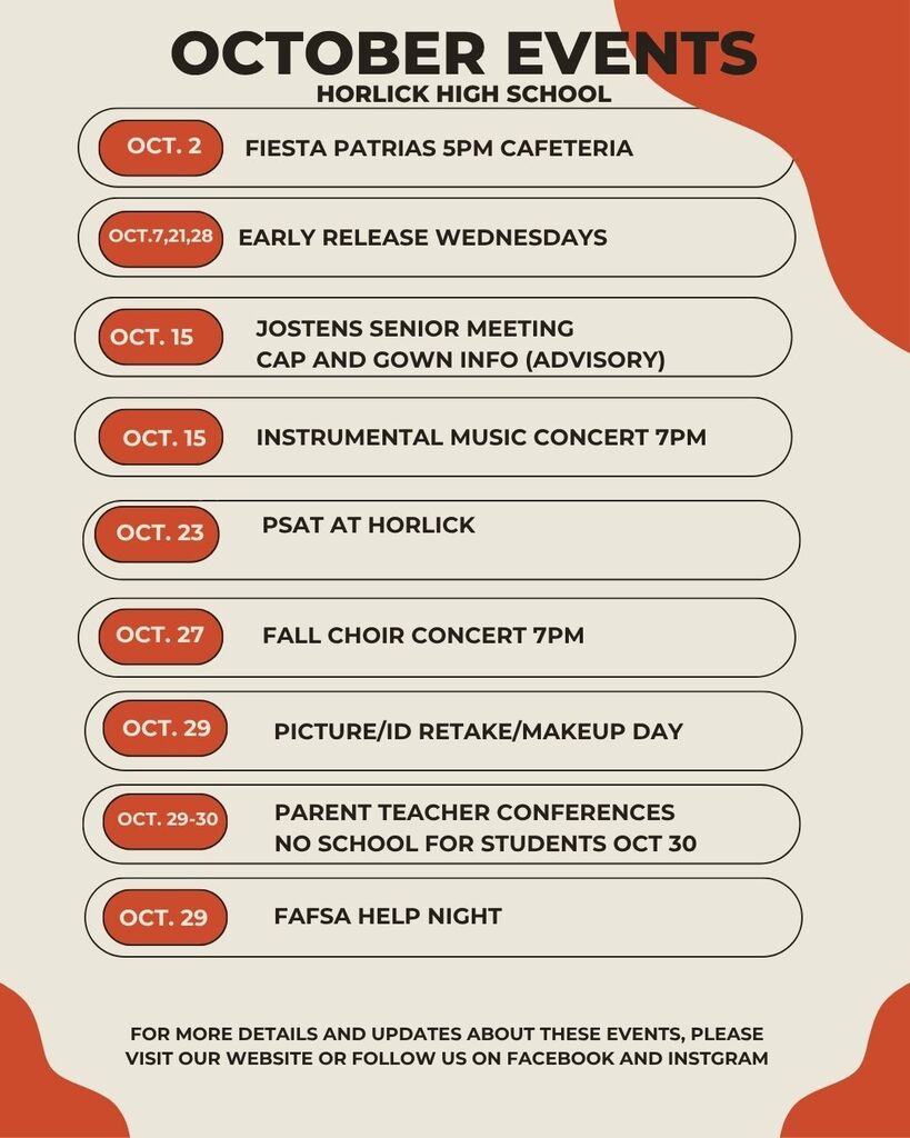 Horlick October Events