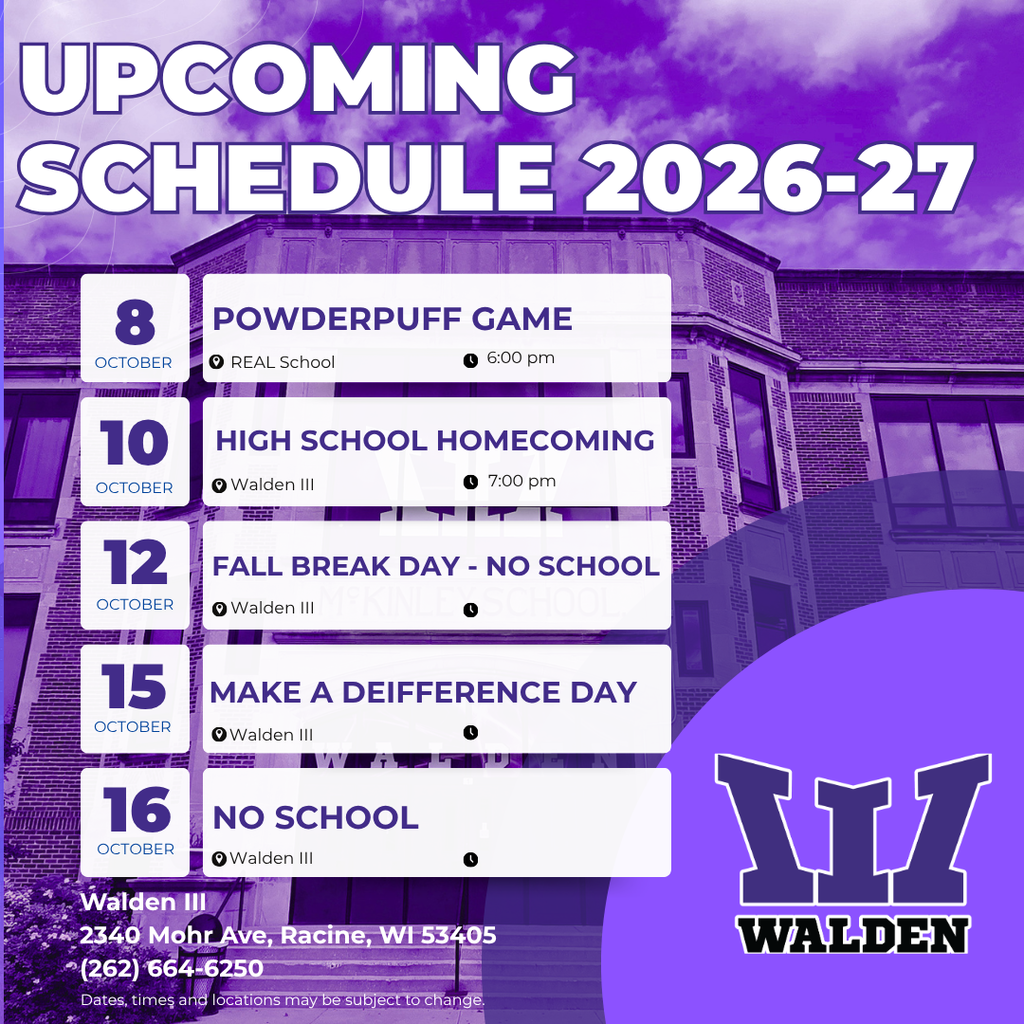 Upcoming Schedule