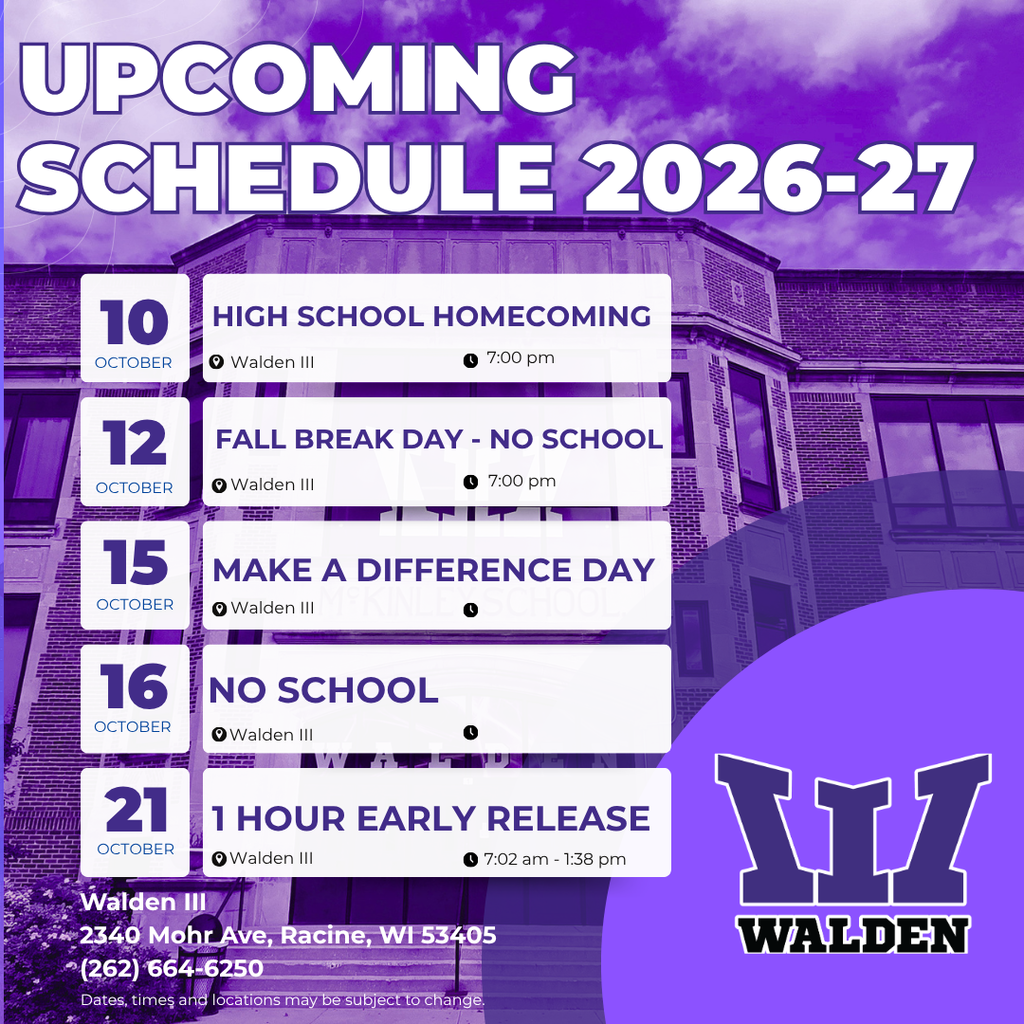 Upcoming Schedule