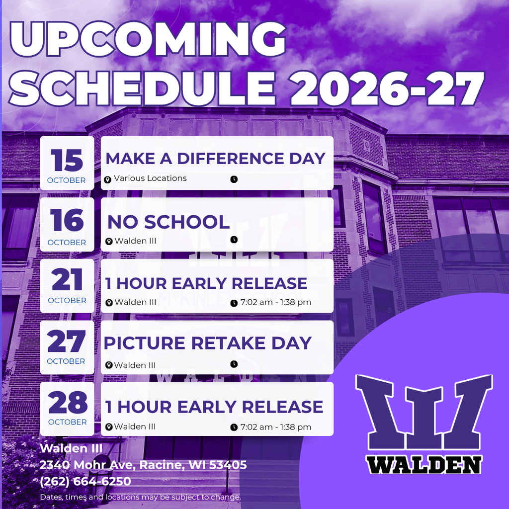 Upcoming Schedule