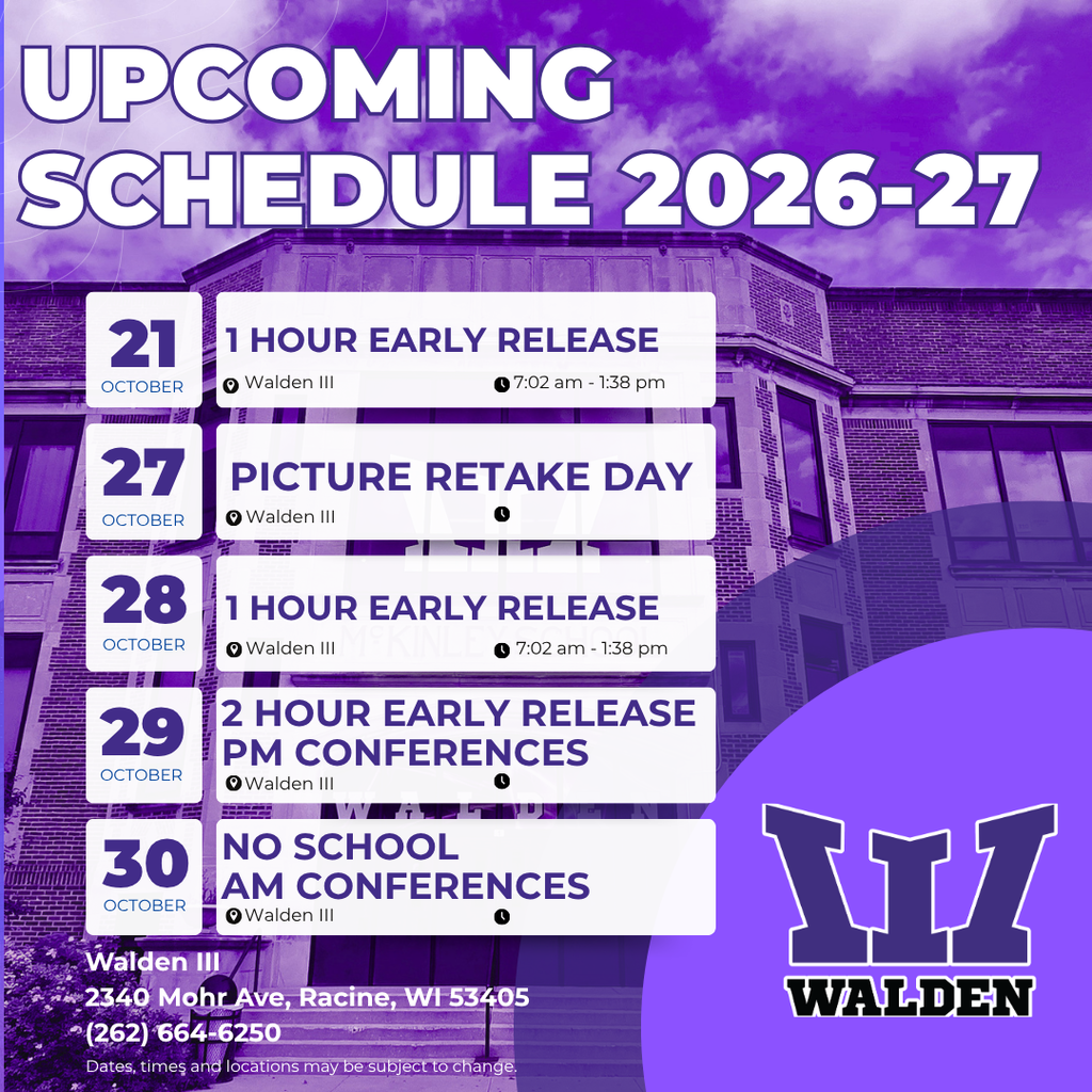 Upcoming Schedule