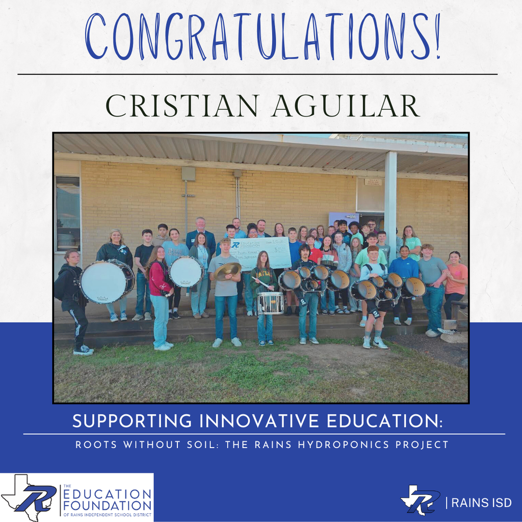 Education Foundation Grant Winner-Cristian Aguilar