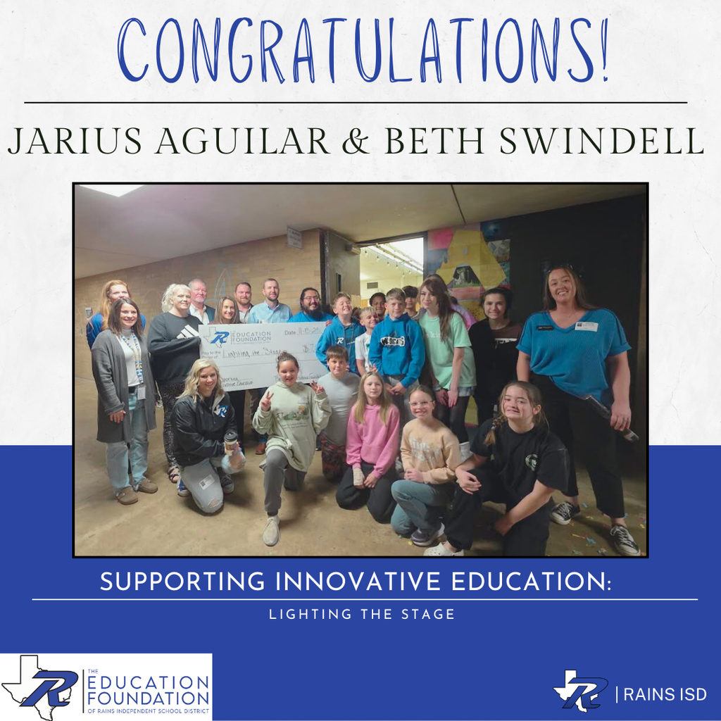 Education Foundation Grant Winner- Jarius Aguilar and Beth Swindell