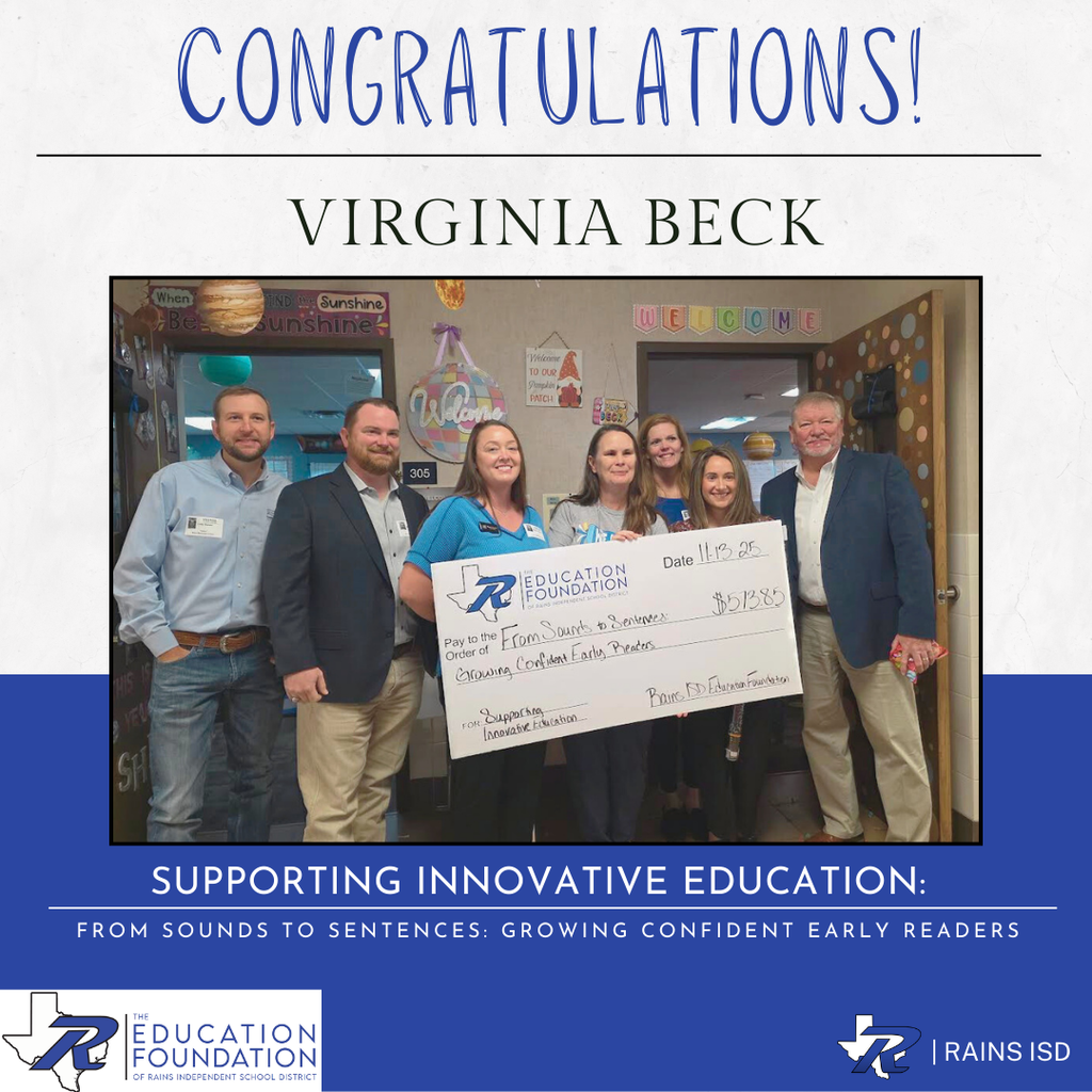 Education Foundation Grant Winner- Virginia Beck