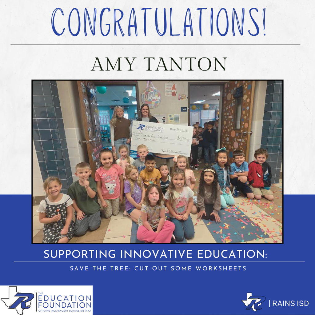 Rains Education Foundation Grand Winner-Amy Tanton