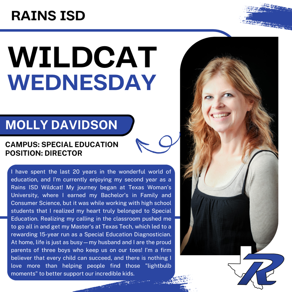 Wildcat Wednesday Molly Davidson, Special Education Director