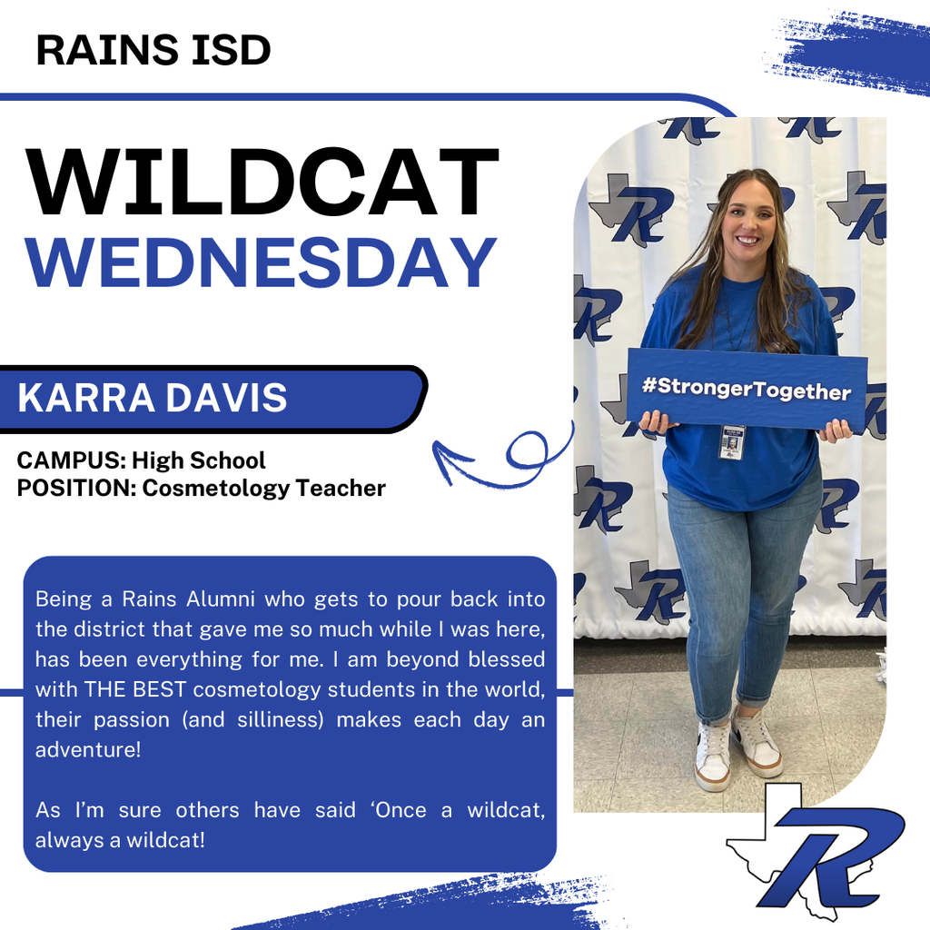 Wildcat Wednesday Spotlight- High school cosmetology teacher, Karra Davis