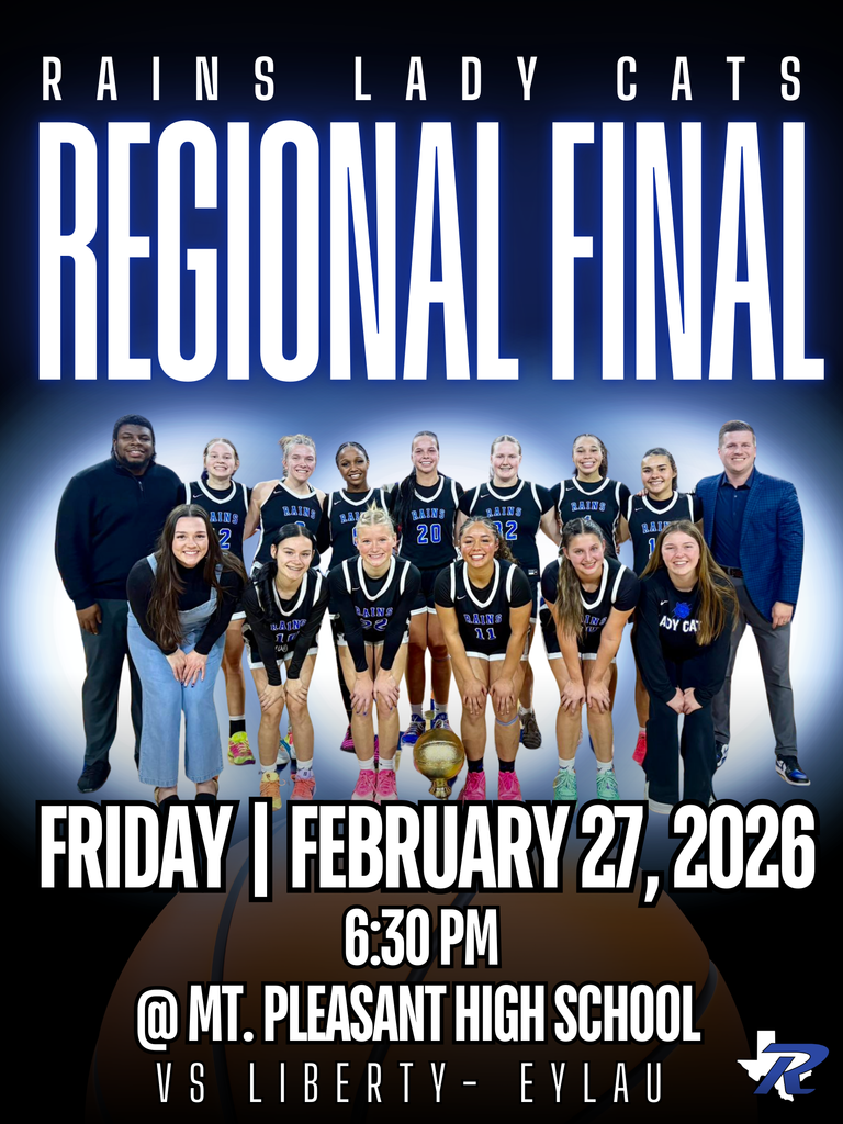 Rains Lady Cat Regional Final game information and detail flyer