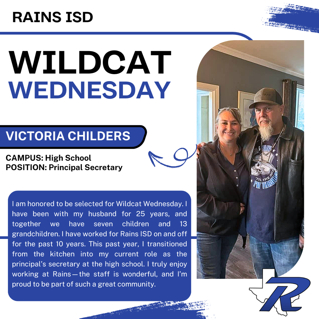 Wildcat Wednesday Employee Spotlight, HS Principal Secretary, Victoria Childers 