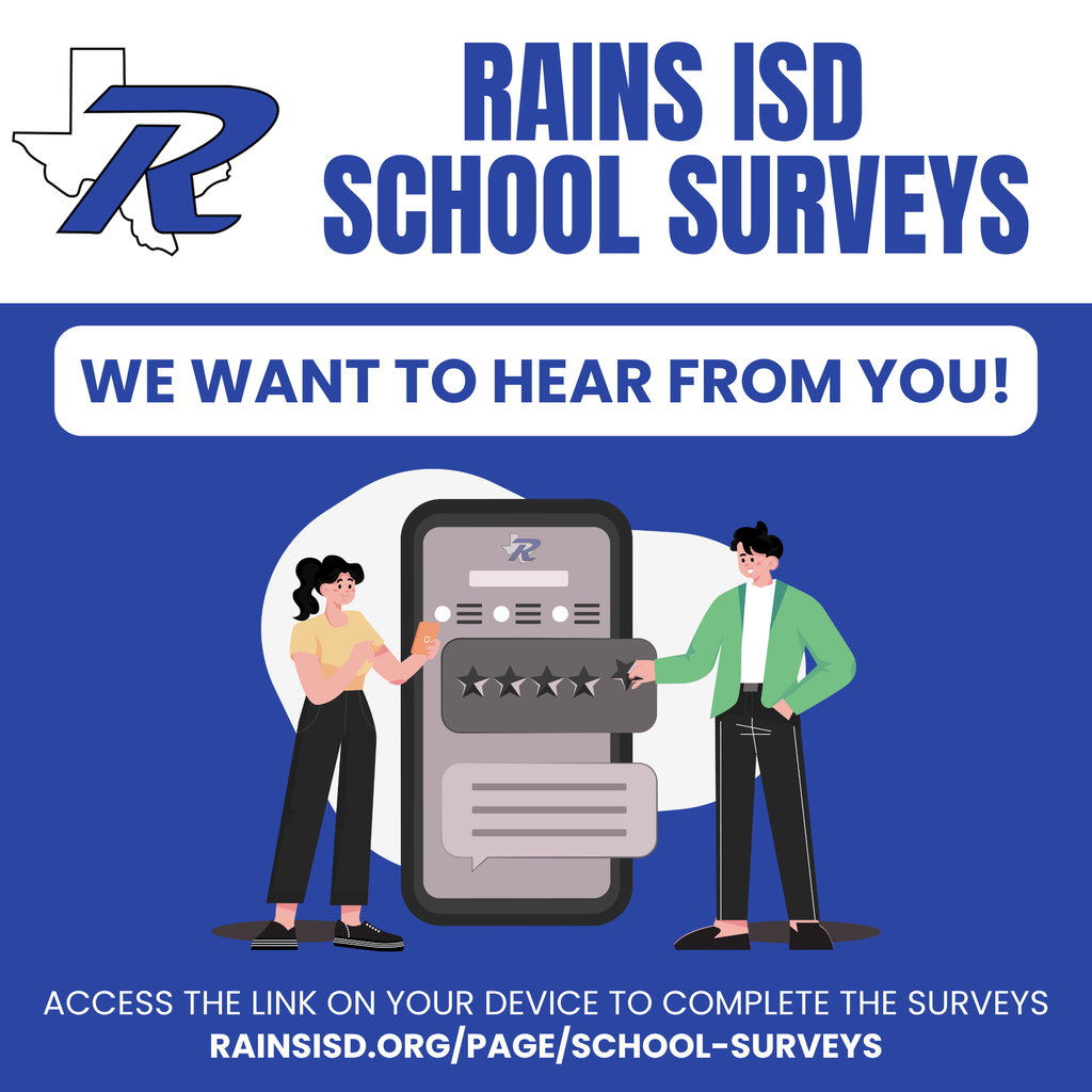 Spring Surveys- We want to hear from you. Access the link on our website 