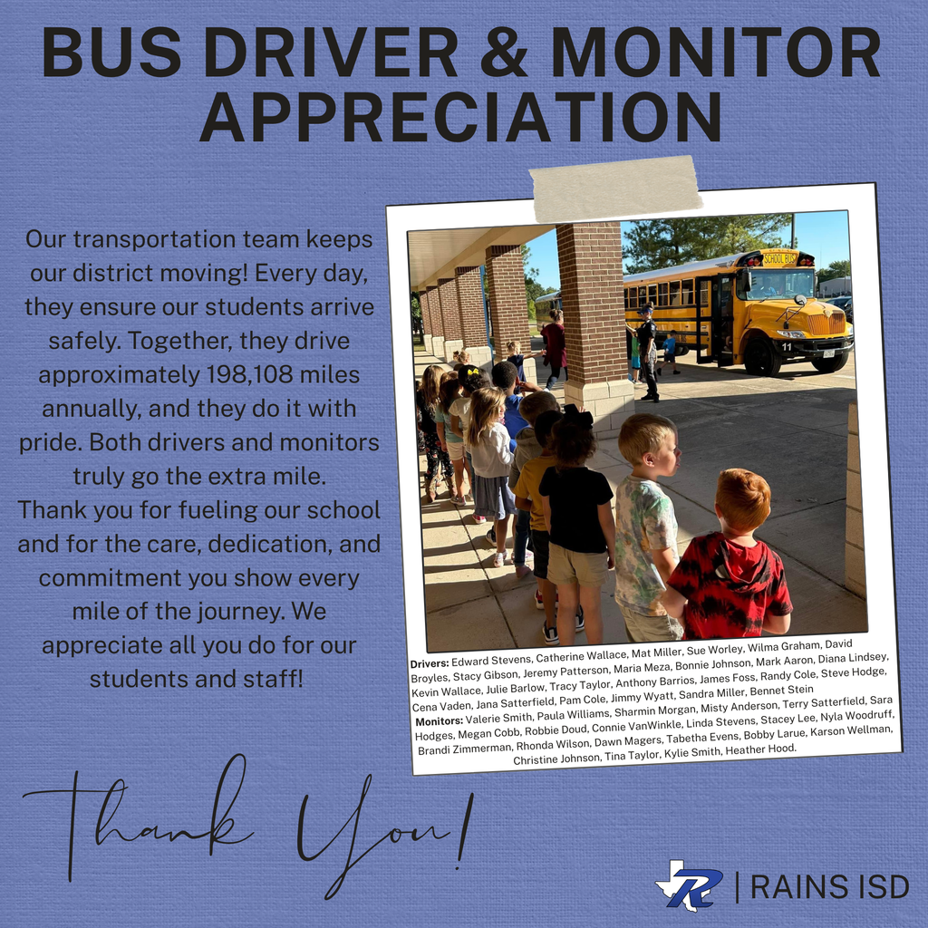 Bus Driver & Monitor Appreciation Day