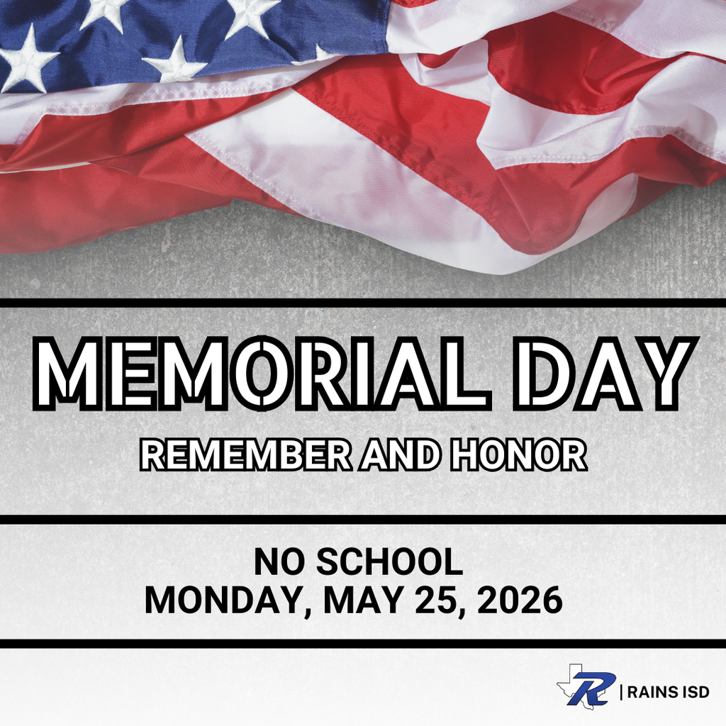 Memorial Day- No School, Monday May 25, 2025