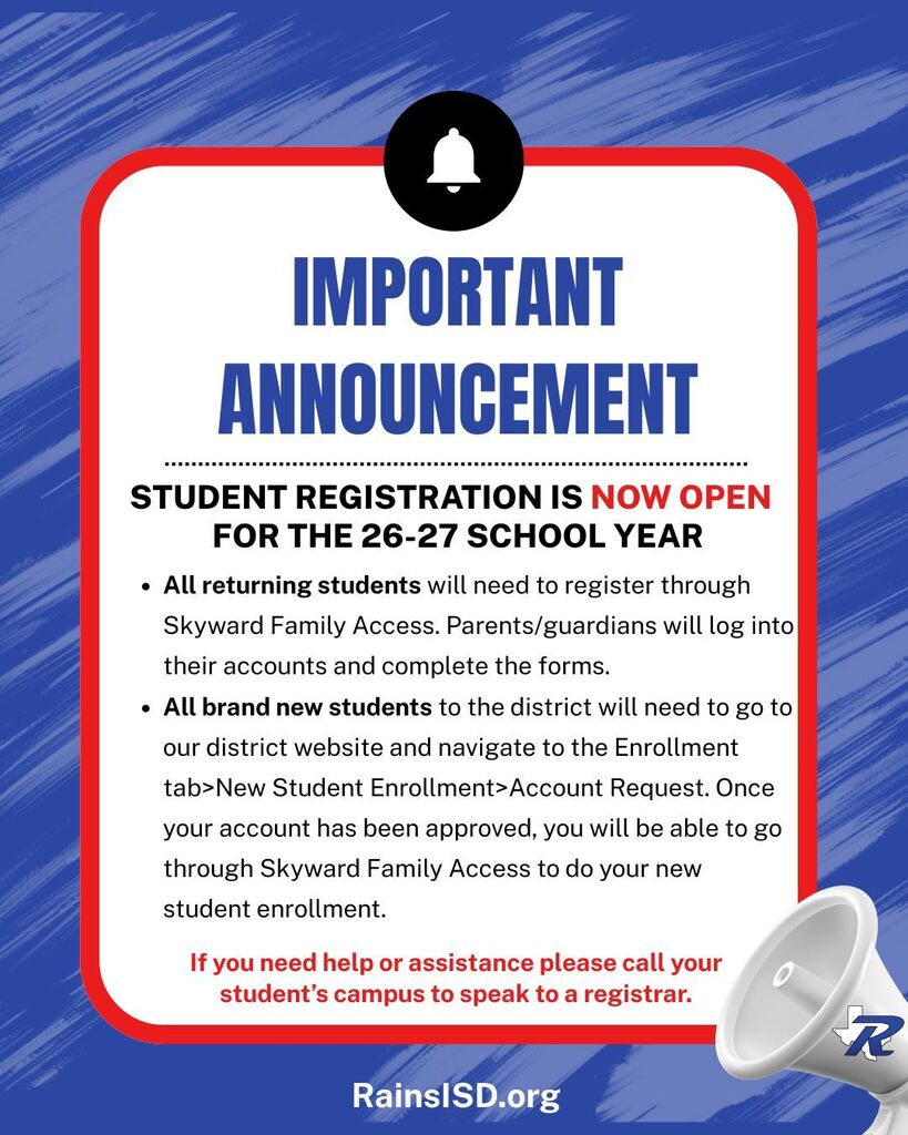 graphic announcement for enrollment for students