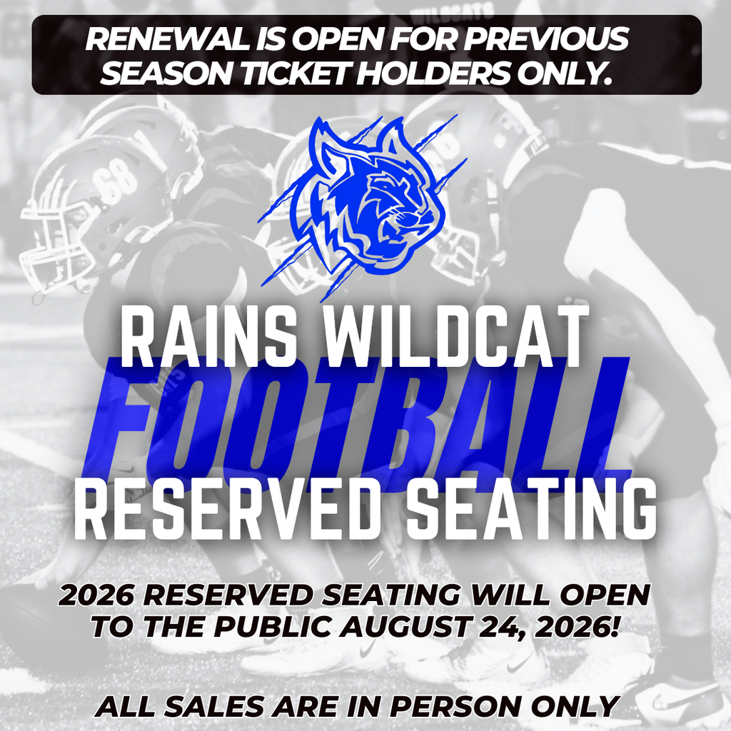Reserved seating for football. Renewals only, seats will open to the public on august 24th
